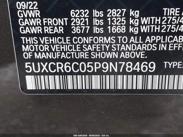 5UXCR6C05P9N78469 BMW X5