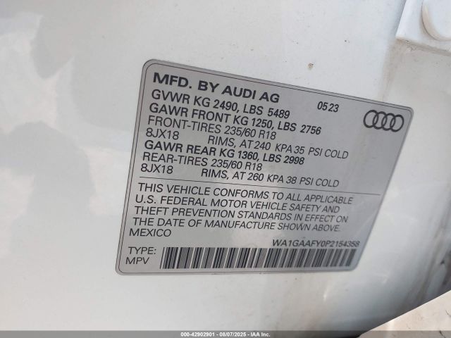 2023 AUDI Q5 WA1GAAFY0P2154358 Photo 8