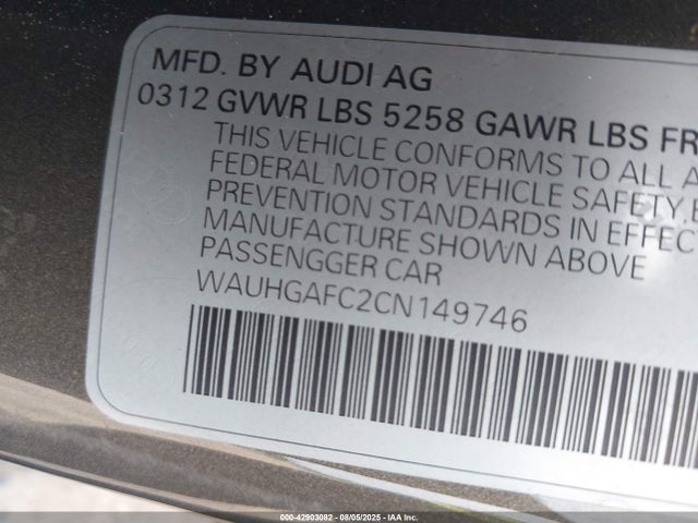 2012 AUDI A6 WAUHGAFC2CN149746 Photo 8