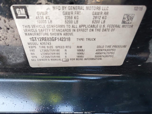 1GT12RE83GF142318 GMC lml - pti, duramax