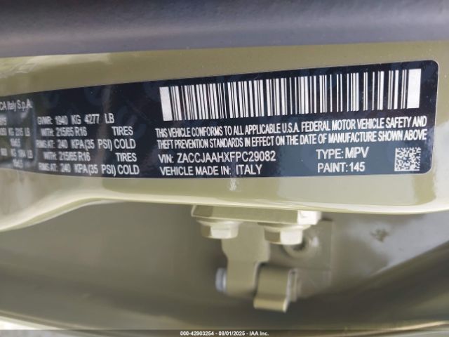 2015 JEEP RENEGADE ZACCJAAHXFPC29082 Photo 8