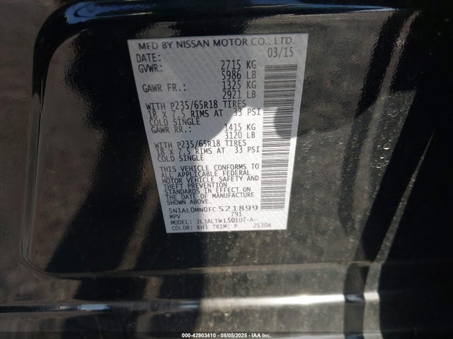 5N1AL0MN0FC521899 Infiniti QX60