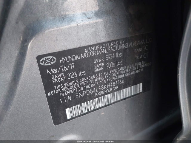 Hyundai mpi nu 2019 5NPD84LF8KH484166 Image 9
