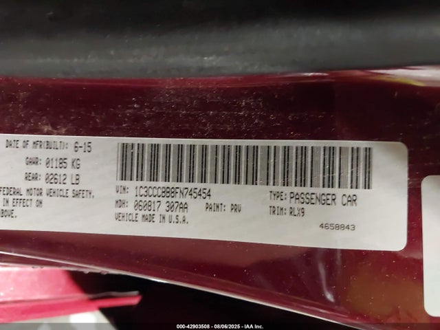 1C3CCCBB8FN745454 Chrysler 2015