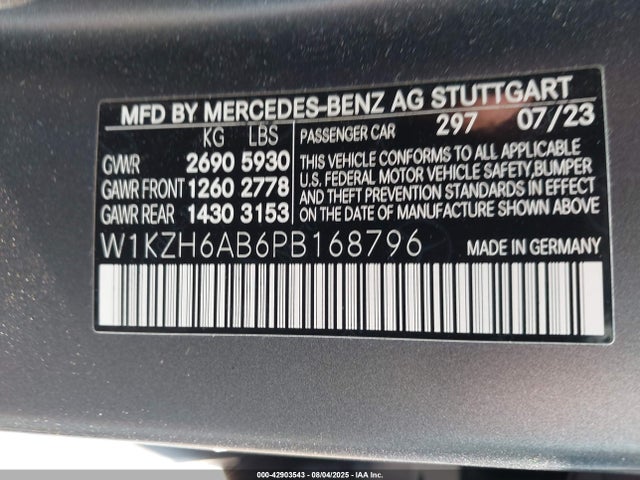 W1KZH6AB6PB168796 Mercedes-Benz m256