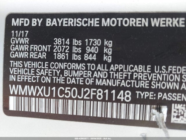 WMWXU1C50J2F81148 Mini 2018