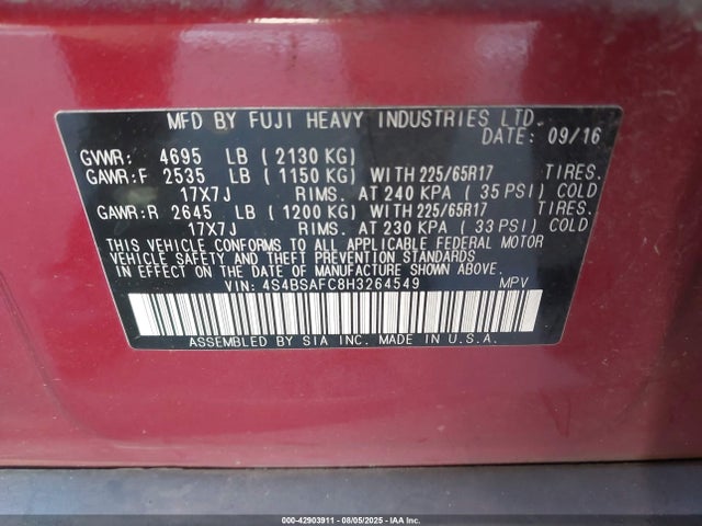 4S4BSAFC8H3264549 Subaru u5