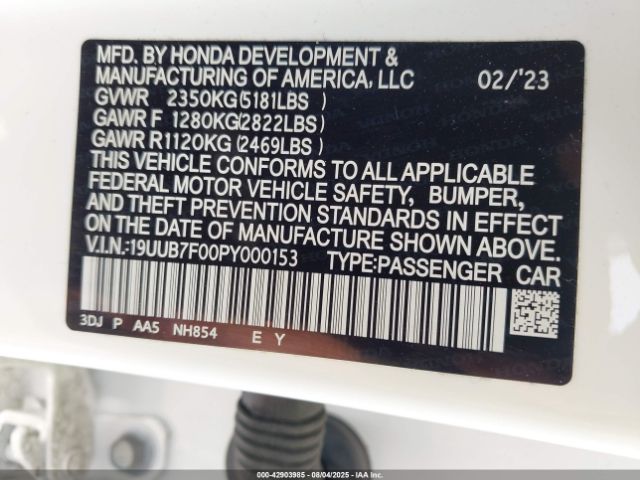 2023 ACURA TLX 19UUB7F00PY000153 Photo 8