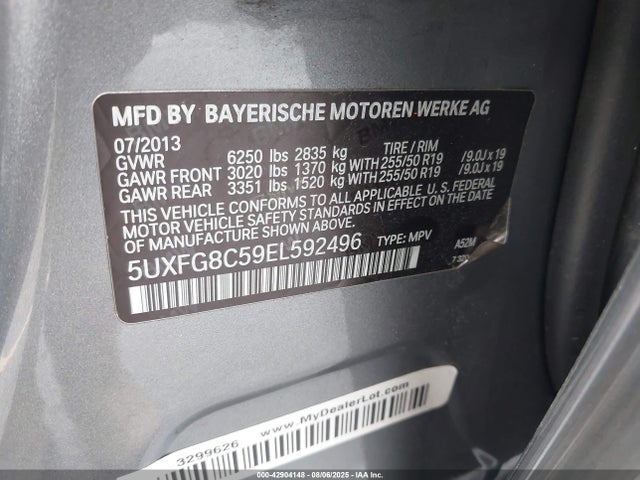 5UXFG8C59EL592496 BMW X6