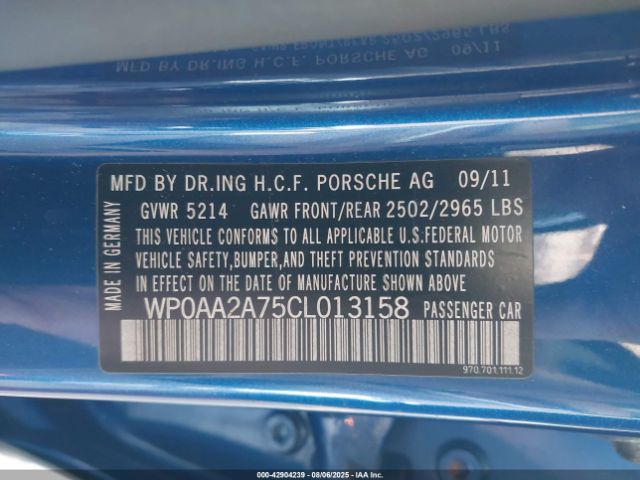 2012 PORSCHE PANAMERA WP0AA2A75CL013158 Photo 8