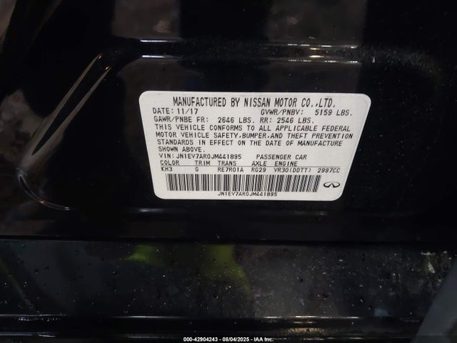 Infiniti Q50 2018 JN1EV7AR0JM441895 Image 9