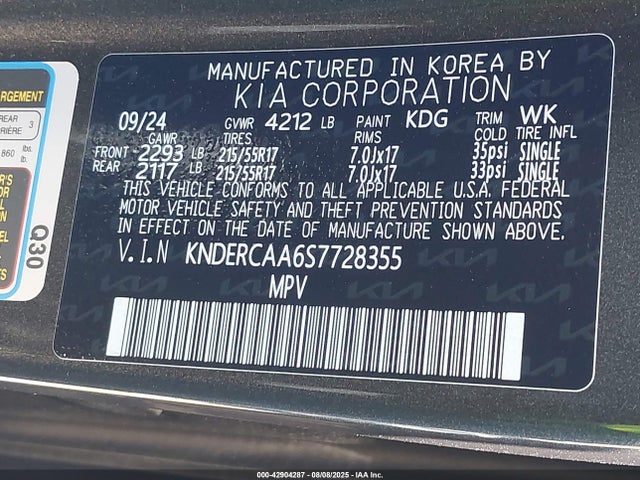 KIA nu mpi 2025 KNDERCAA6S7728355 Image 9