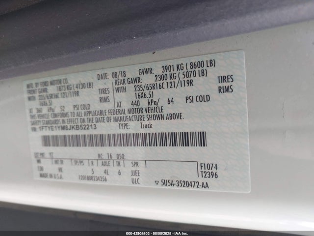 Ford 2018 2018 1FTYE1YM8JKB52213 Image 9