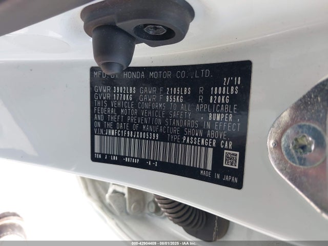 JHMFC1F98JX005399 Honda l15b7
