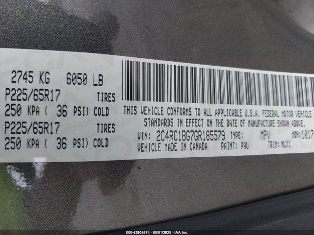 2C4RC1BG7GR185579 Chrysler Town and Country