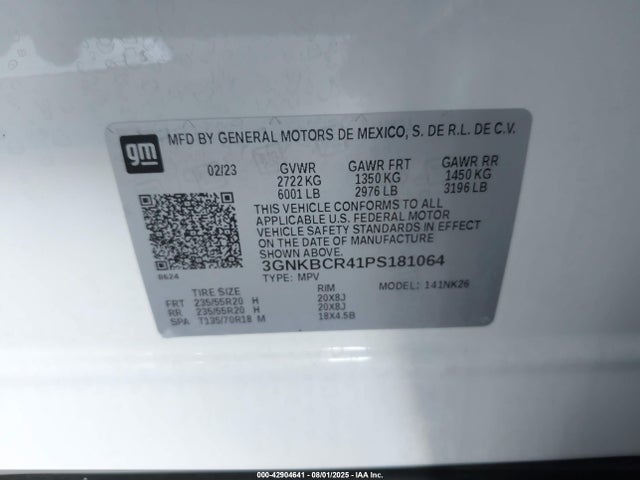 Chevrolet lsy 2023 3GNKBCR41PS181064 Image 9