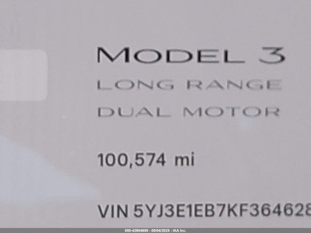 Tesla MODEL 3 2019 5YJ3E1EB7KF364628 Image 14