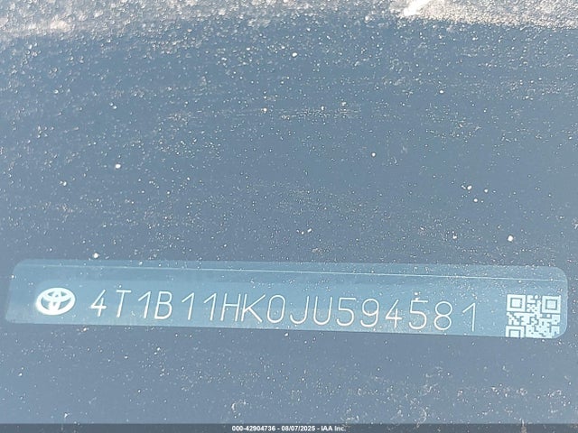 4T1B11HK0JU594581 Toyota a25a-fks