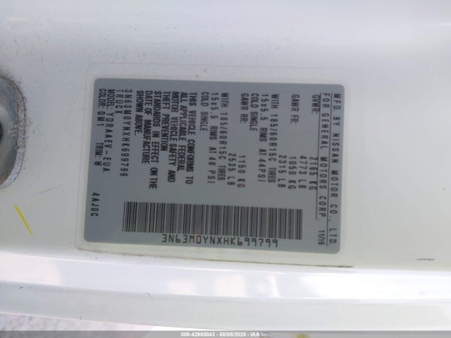 Chevrolet l0a 2017 3N63M0YNXHK699799 Image 9