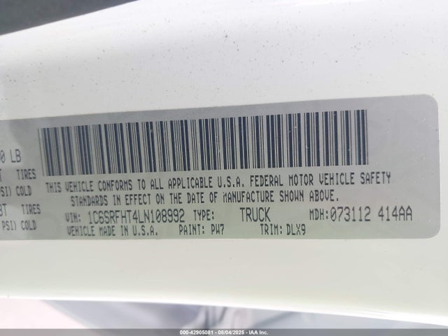 RAM 1500 2020 1C6SRFHT4LN108992 Image 9