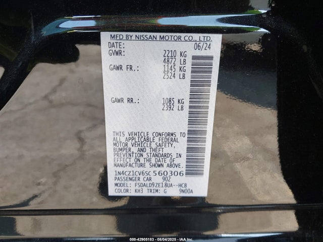 1N4CZ1CV6SC560306 Nissan Leaf