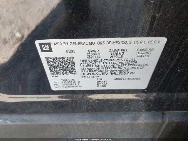 Chevrolet lyx 2021 3GNAXUEV4ML355779 Image 9