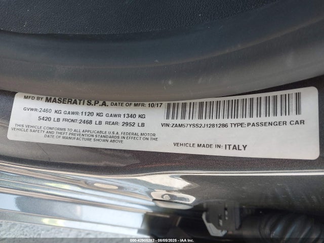 Maserati m156e 2018 ZAM57YSS2J1281286 Image 9