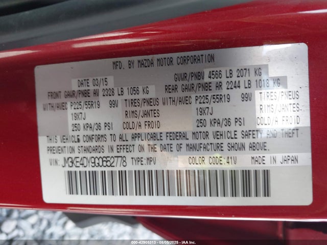 JM3KE4DY9G0652778 Mazda py