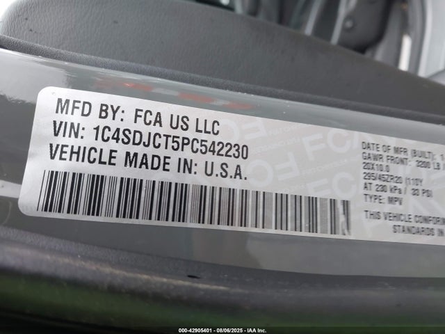 1C4SDJCT5PC542230 Dodge 2023