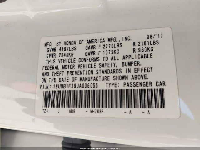 2018 ACURA TLX 19UUB1F39JA006055 Photo 8
