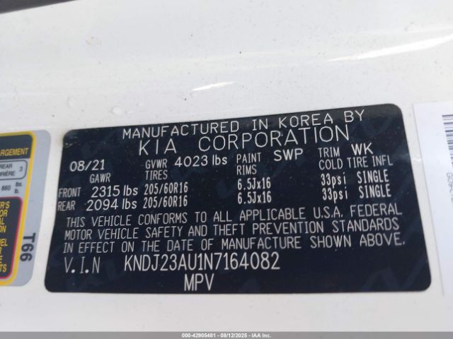 2022 KIA SOUL KNDJ23AU1N7164082 Photo 8