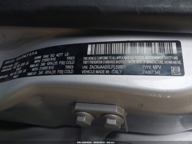 Jeep Renegade 2020 ZACNJAAB8LPL59861 Image 9