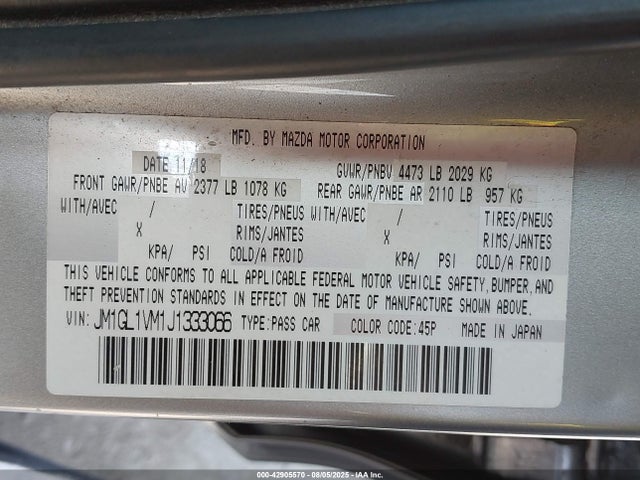 JM1GL1VM1J1333066 Mazda py cylinder deactivation