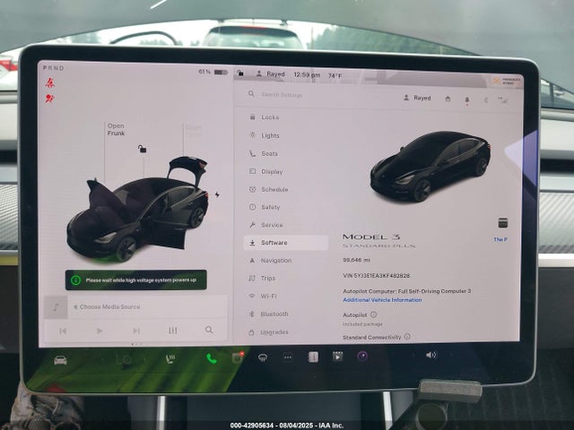 5YJ3E1EA3KF482828 Tesla MODEL 3