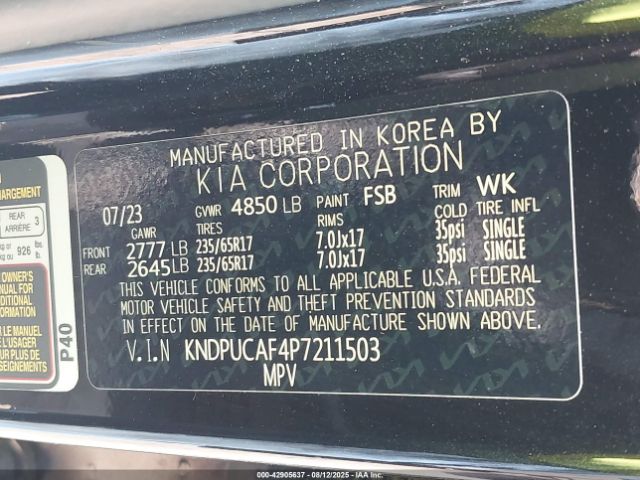 2023 KIA SPORTAGE KNDPUCAF4P7211503 Photo 8