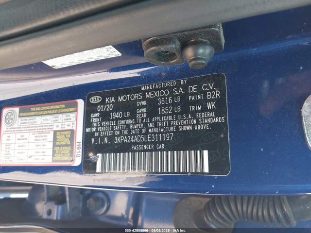 3KPA24AD5LE311197 KIA gammaii 1.6mpi+cvt