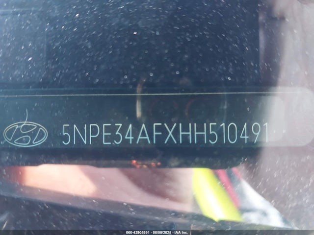 5NPE34AFXHH510491 Hyundai Sonata