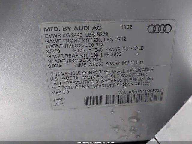 2023 AUDI Q5 WA1ABAFY1P2050223 Photo 8