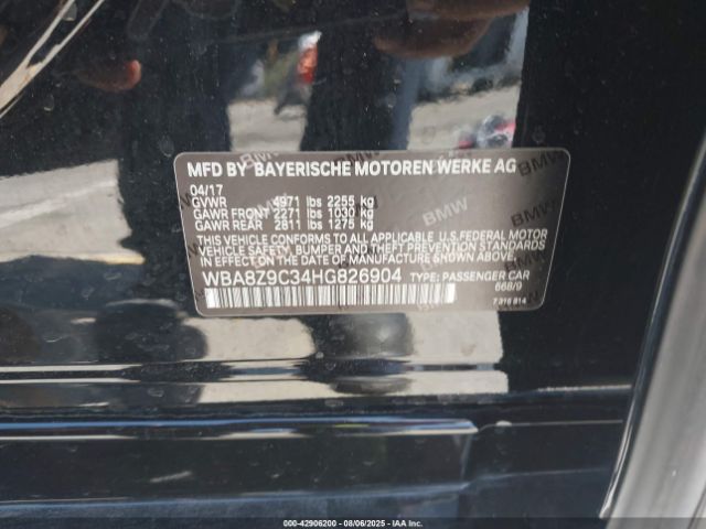 2017 BMW 330I GRAN TURISMO WBA8Z9C34HG826904 Photo 8