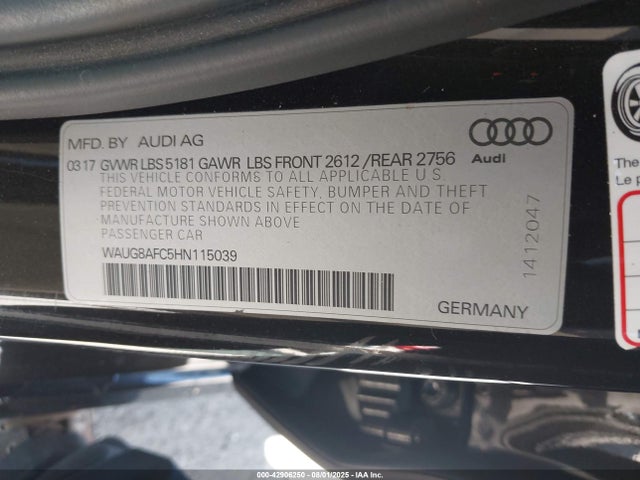 2017 AUDI A6 WAUG8AFC5HN115039 Photo 8