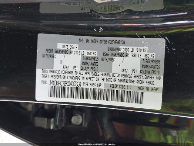 Mazda pe 2019 JM1DKFC78K0407834 Image 9