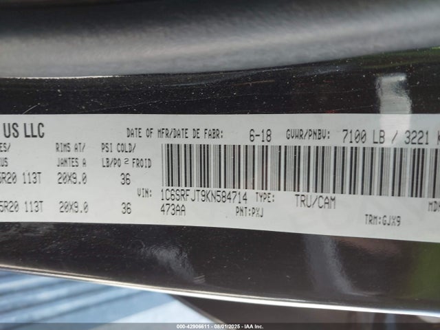 1C6SRFJT9KN584714 RAM 1500