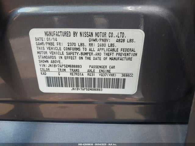 JN1BV7AP5EM686893 Infiniti 2014