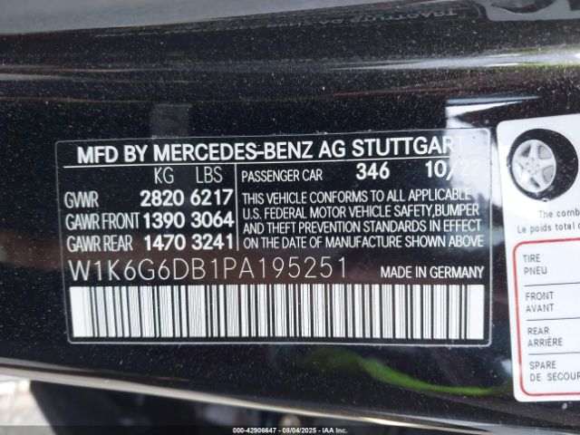 2023 MERCEDES-BENZ S 500 W1K6G6DB1PA195251 Photo 8
