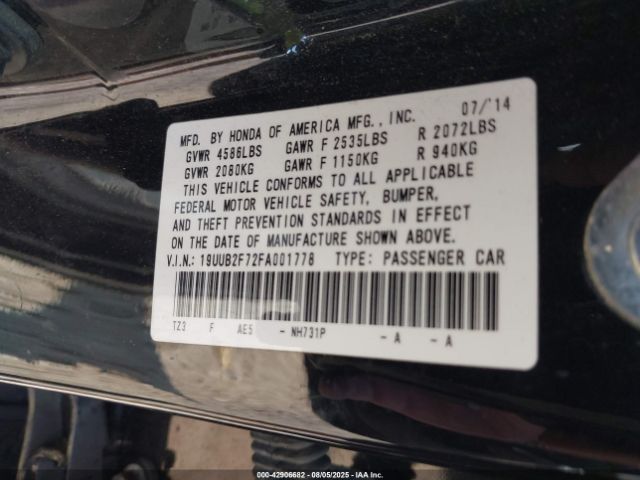 2015 ACURA TLX 19UUB2F72FA001778 Photo 8
