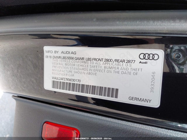 2019 AUDI A6 WAUL2AF27KN030170 Photo 8