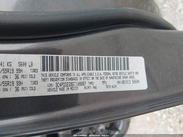 3C4PDDEG9GT108887 Dodge 2016