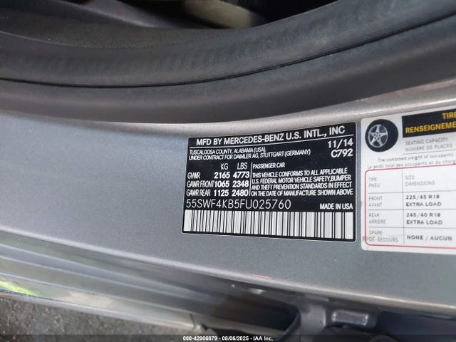 Mercedes-Benz 2015 2015 55SWF4KB5FU025760 Image 9