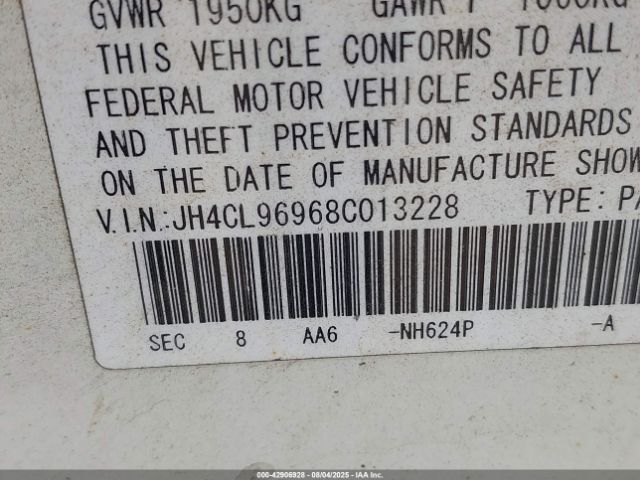 2008 ACURA TSX JH4CL96968C013228 Photo 8