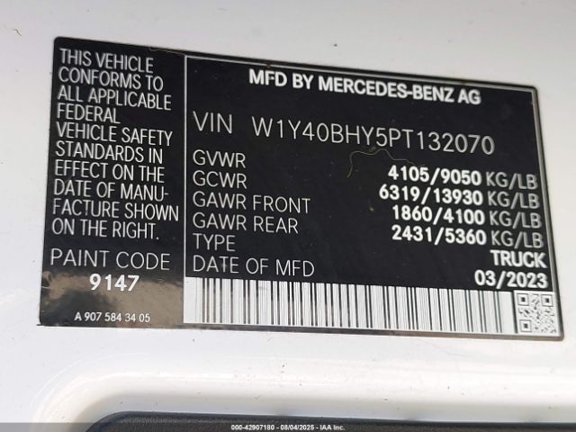 2023 MERCEDES-BENZ SPRINTER 2500 W1Y40BHY5PT132070 Photo 8